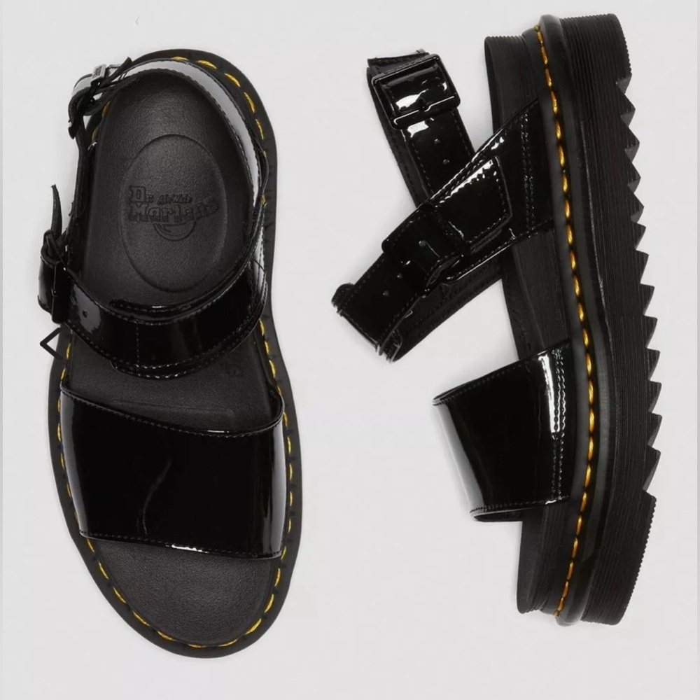 NWOT Dr. MARTENS WOMEN'S PATENT LEATHER STRAP SANDALS